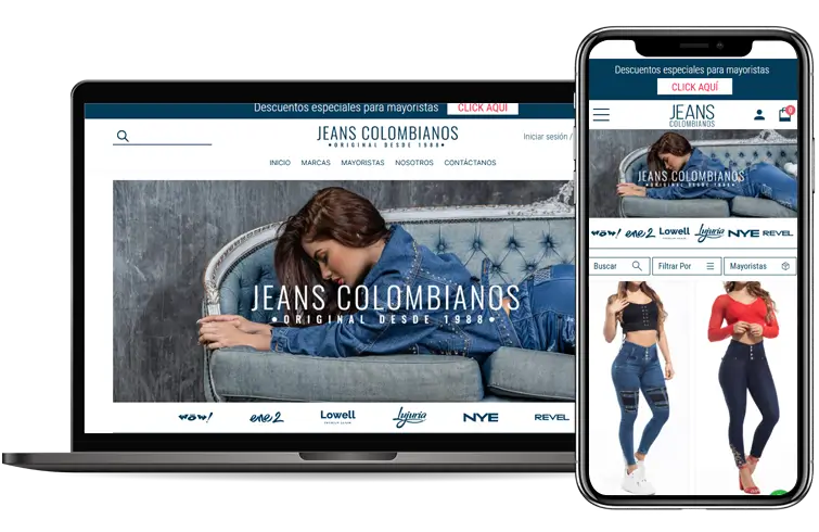 Desarrollo web en Medellín - Jeans Colombianos